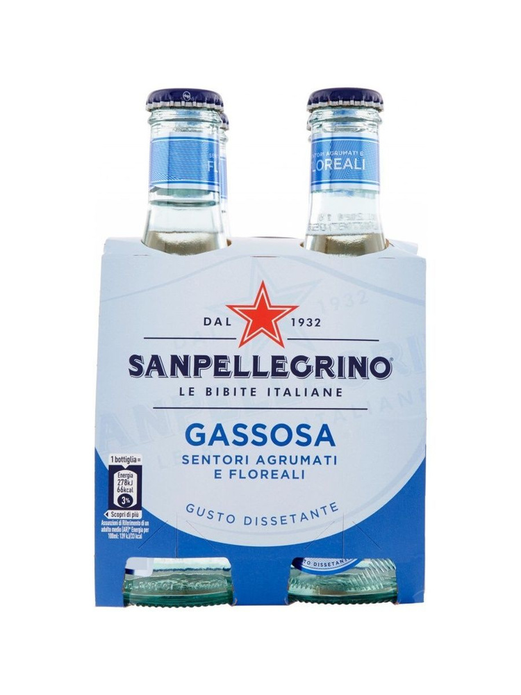 Напиток Sanpellegrino безалкогольный газированный Gassosa, 4 шт по 0,20л  #1