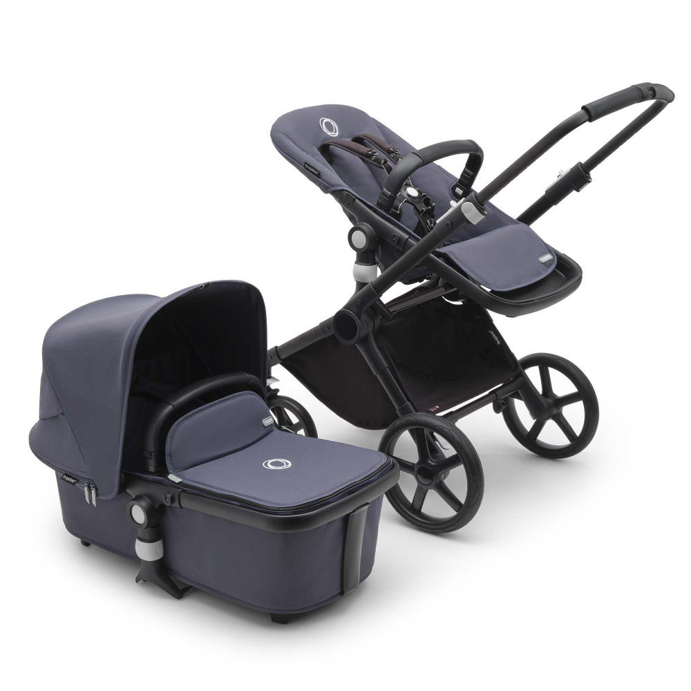 Коляска 2в1 Bugaboo Fox Cub complete BLACK/STORMY BLUE #1