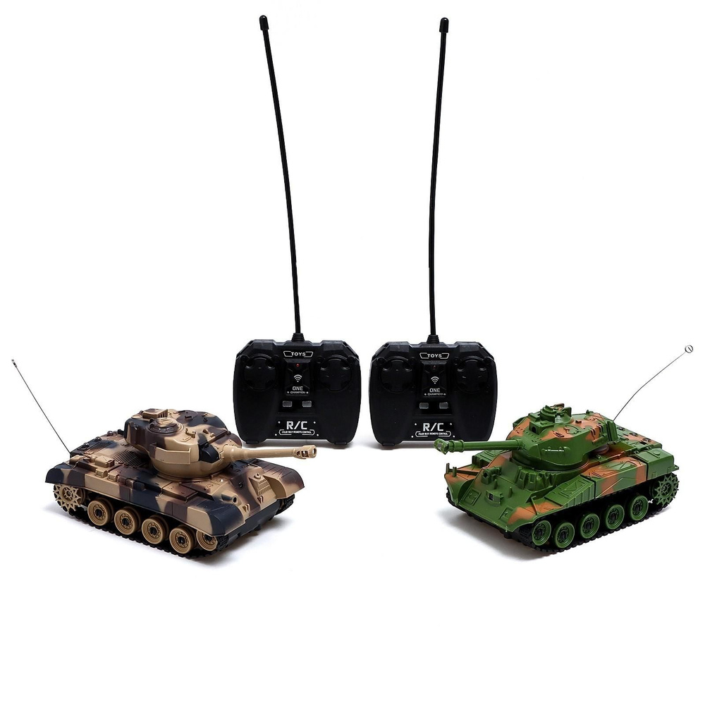 Танковый бой Военная стратегия, на радиоуправлении, 2 танка, свет и звук  #1