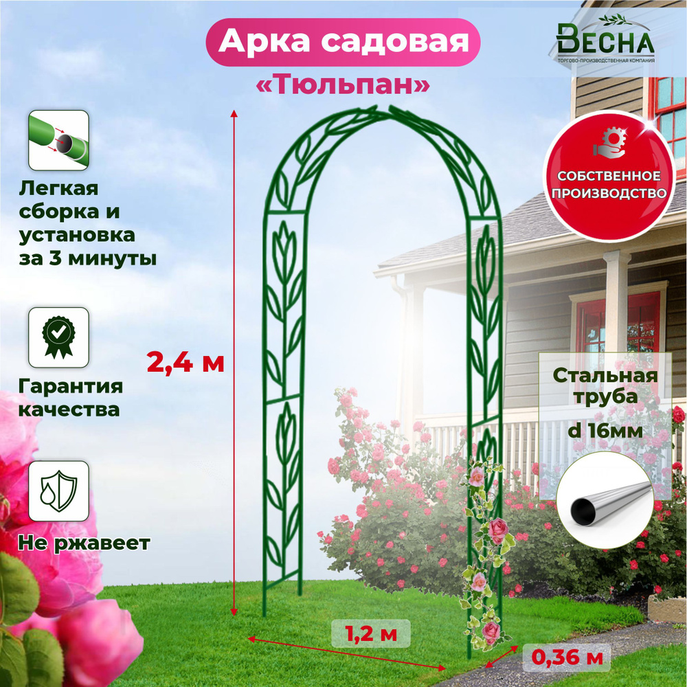 «ТПК Весна» Арка садовая,36см,1шт #1