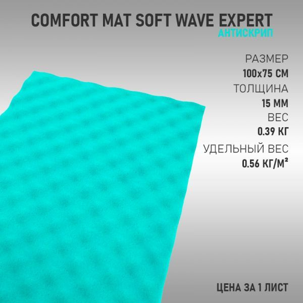 Шумоизоляция Comfort Mat Soft Wave Expert (100x75см 15мм) 1лист #1