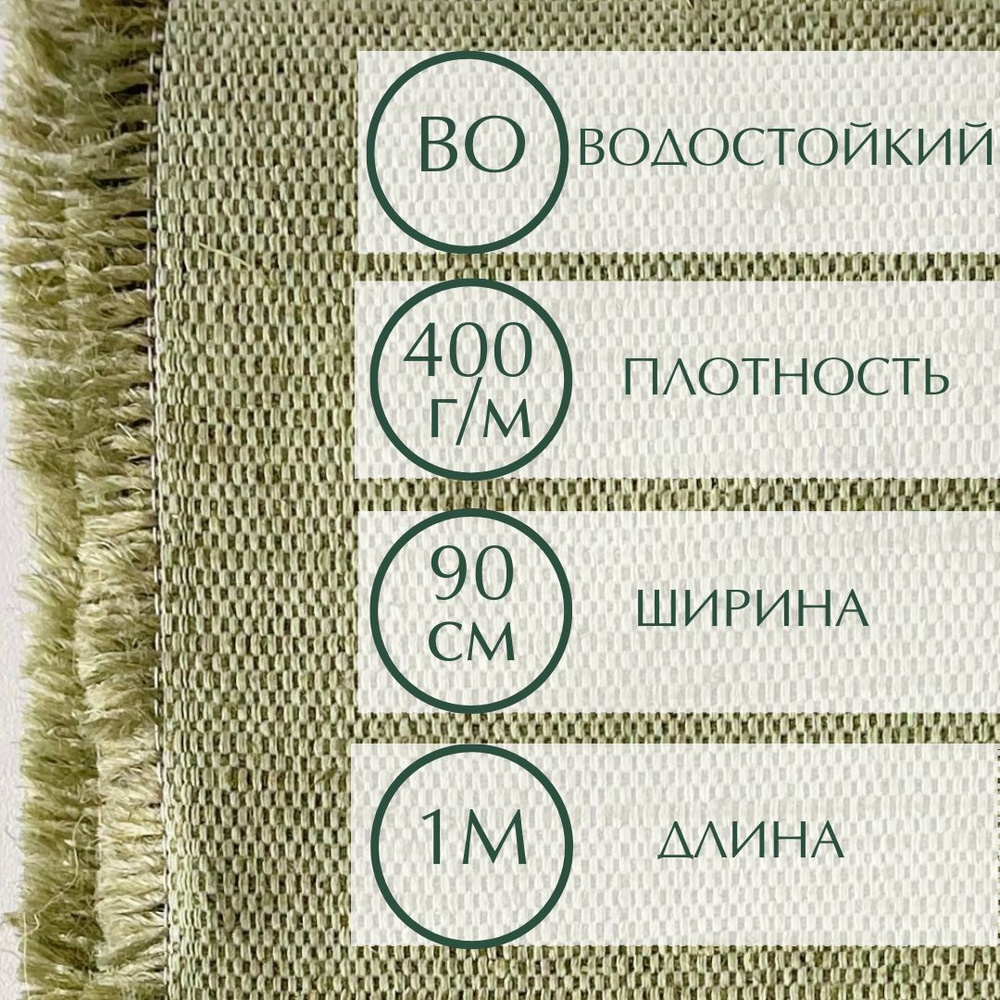 Брезент/ Ткань брезентовая, водоотталкивающая, ш-90 см, пл. 400 гр/м2/ 1 метр  #1