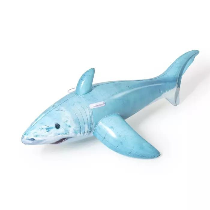 Игрушка - наездник надувная для плавания "Реалистичная акула" с ручкам 183х102 см, допустимая нагрузка #1