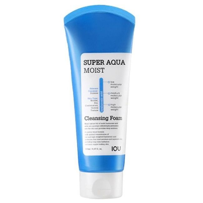 WELCOS Пенка для лица увлажняющая с гиалуроновой кислотой IOU Super Aqua Moist Cleansing Foam, 150мл #1