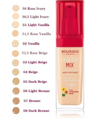 Тональный крем Bourjois Healthy Mix Foundation 50,5 Ivoire Clair, 30 мл #1