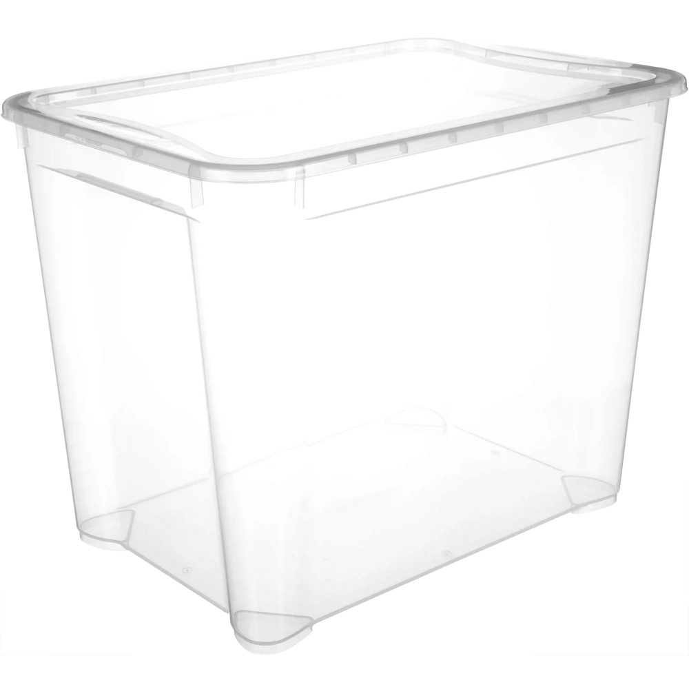 Ящик универсальный Кристалл XL 55.5x39x43.5см 70л пластик с крышкой цвет прозрачный  #1