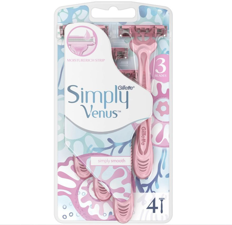 Gillette Бритвенный станок Venus Simply 3, 4 штуки #1