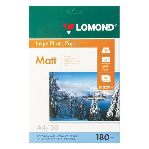 Lomond Фотобумага A4 (21 × 29.7 см), 50 лист., шт #1