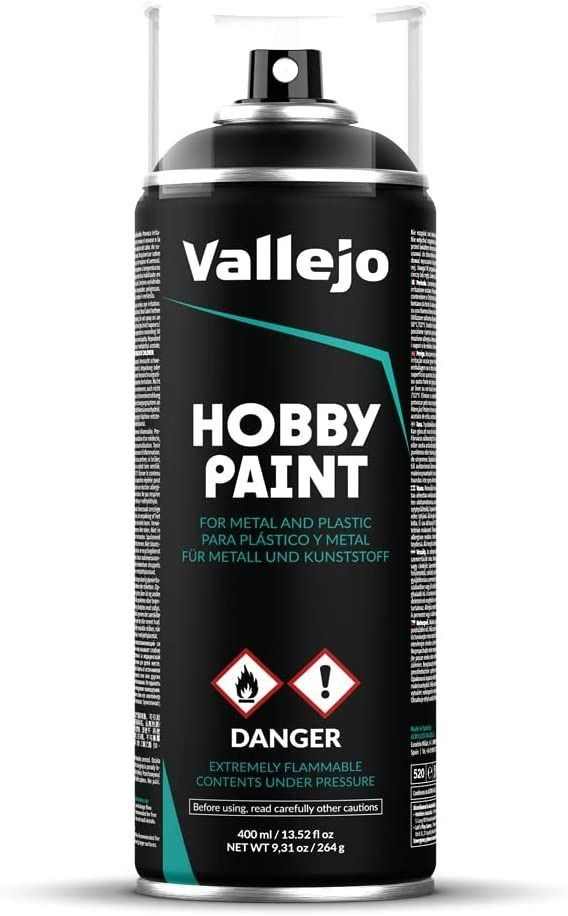 Аэрозольная грунтовка Vallejo серии Aerosol - Black 28012 (400 мл) #1