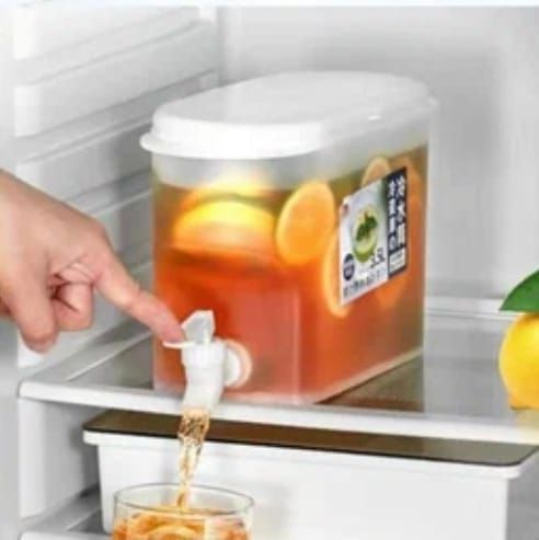 Диспенсер для лимонада 3.5л. Лимонадник с краном. Кувшин для напитков с краном. Графин для напитков. #1