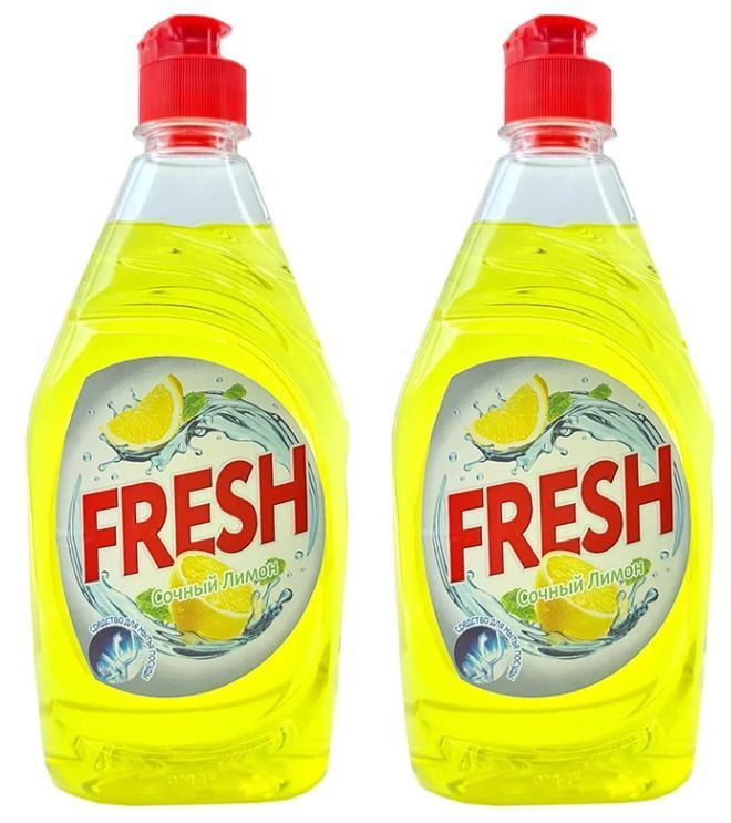 ЭФКО Средство для мытья посуды Fresh Сочный лимон, 450 мл, 2 шт  #1