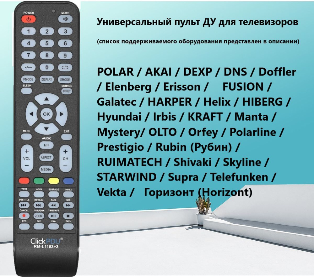 Пульт ДУ ClickPDU RM-L1153+3 для POLAR - купить по выгодной цене в  интернет-магазине OZON (986204901)