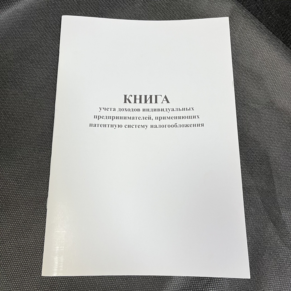 Книга учета доходов ИП применяющих Патентную систему налогообложения А4 20 листов  #1