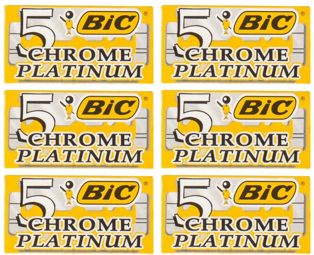Bic Лезвия двухсторонние Platinum Chrome 5 шт, 6 уп #1
