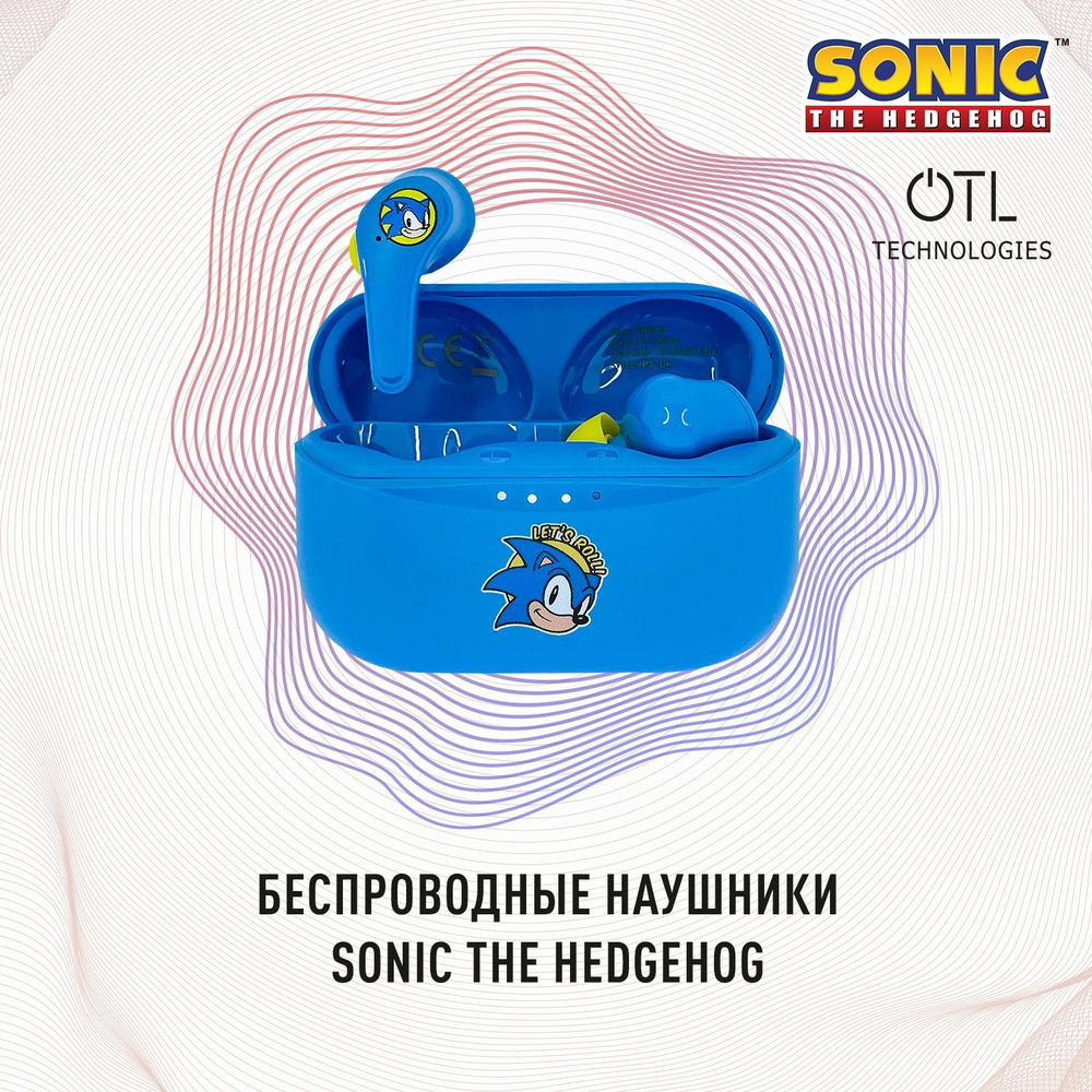 Беспроводные наушники OTL Technologies: Sonic the Hedgehog с микрофоном / Bluetooth 5.0 / до 6 часов #1