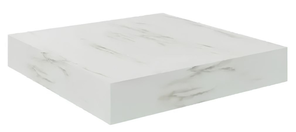 Полка мебельная прямая "Leviate" 2350x230x38 мм, МДФ, цвет Белый Мрамор. Классическое решение для хранения #1