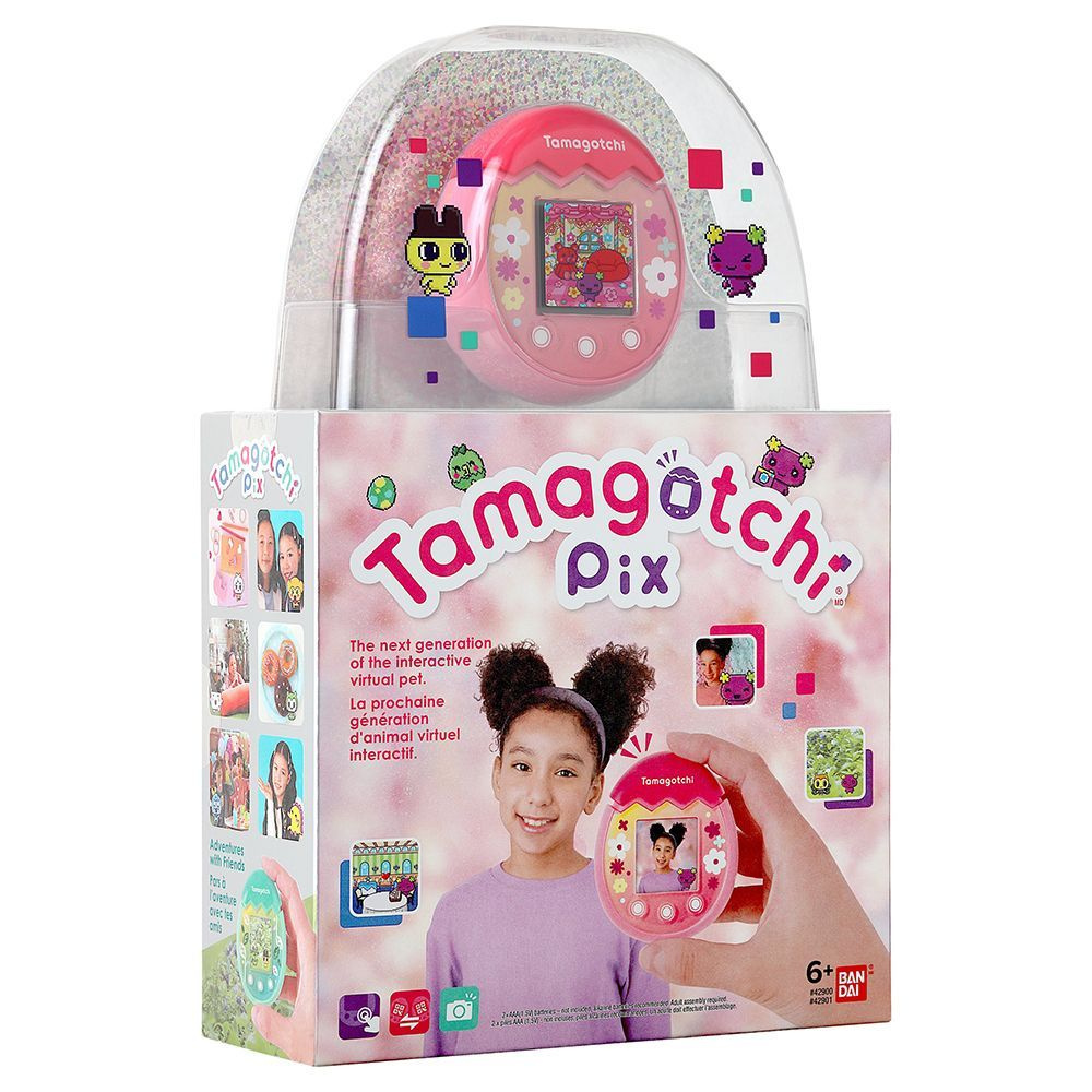 Bandai Tamagotchi Pix Floral, питомец виртуальной реальности, розовый  #1