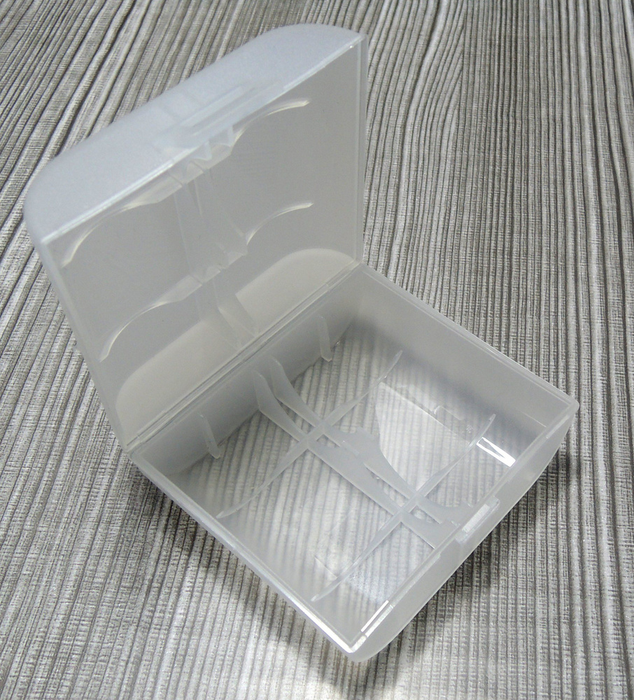 Пластиковый бокс (коробка) для батареек и аккумуляторов на 2 шт ...