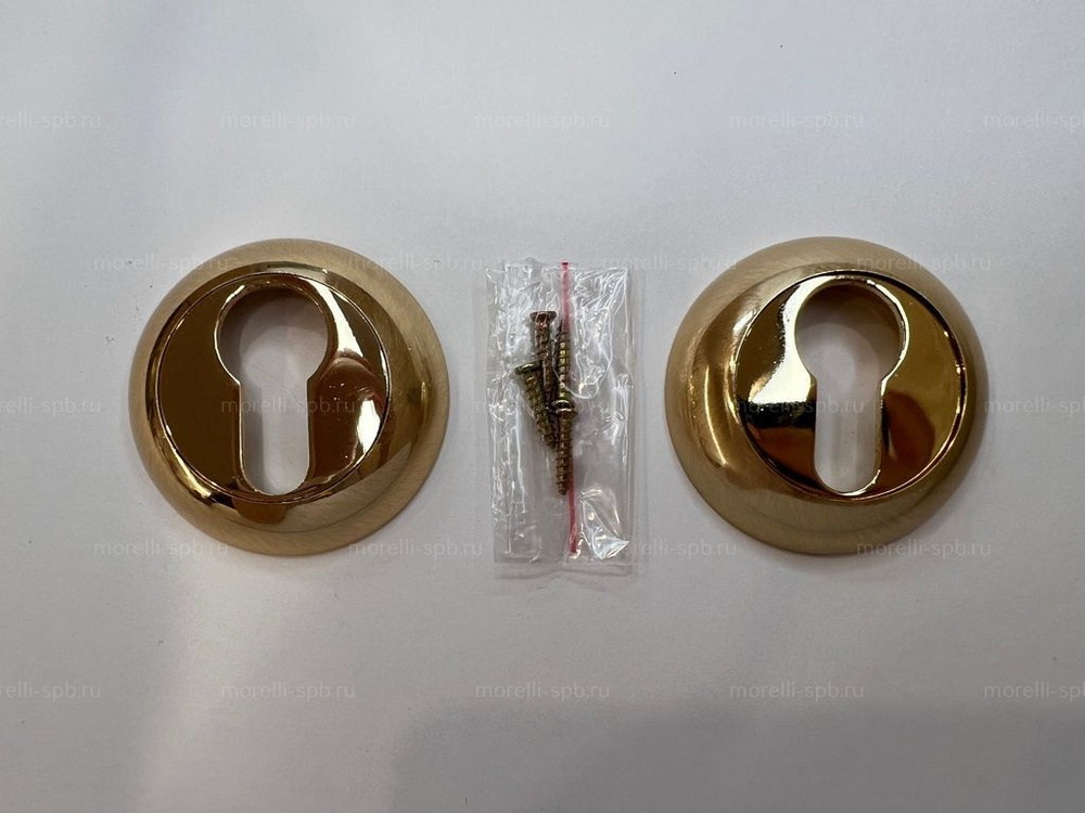 Накладки на ключевой цилиндр Rucetti (Ручетти) RAP KH SG/GP Цвет - Матовое золото/золото  #1