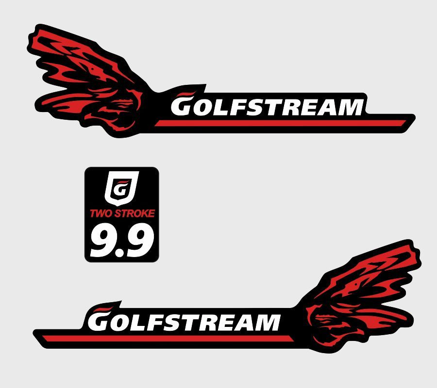 Наклейка для лодочного мотора Golfstream 9.9 #1
