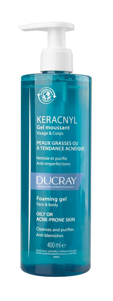 DUCRAY Ducray Keracnyl Гель для лица и тела очищающий, 400 мл #1