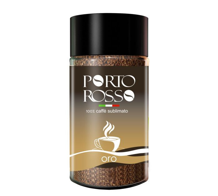 Kофе натуральный растворимый сублимированный PORTO ROSSO ORO ст.банка 90г, 1 шт  #1
