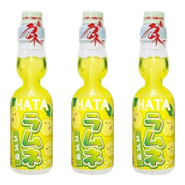 Напиток газированный Ramune со вкусом юдзу Hata kosen, 200 мл х 3 шт  #1