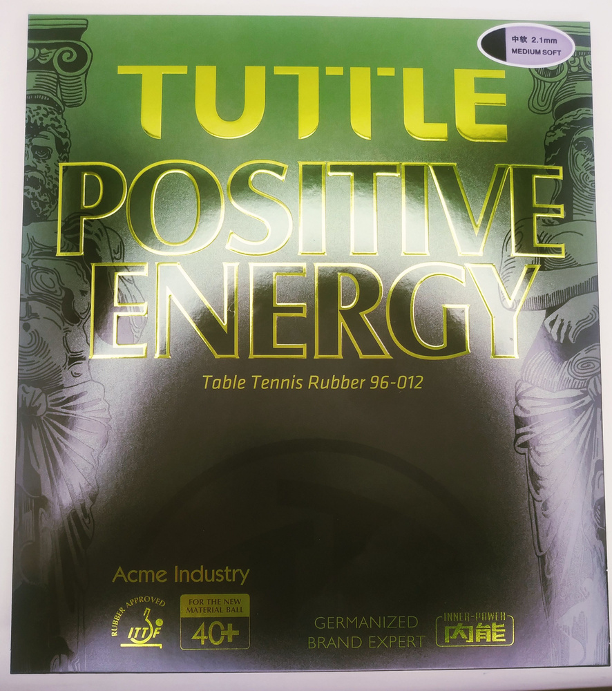 Накладка Tuttle 2013 Positive Energy на синей губке черная (medium soft) на ракетки для настольного тенниса #1