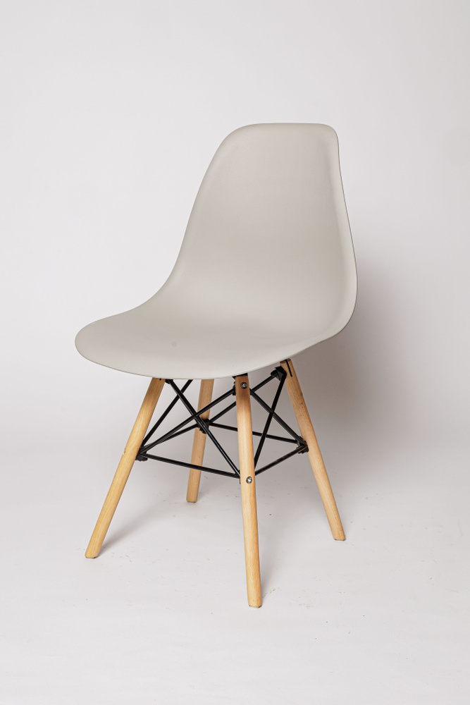 Стул для кухни, обеденный, Eames, SC - 001В, серый, пластиковый  #1