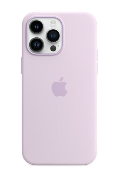 Чехол-накладка Silicone Case MagSafe для iPhone 14 Pro / Lilac + Защитное стекло Sparta  #1