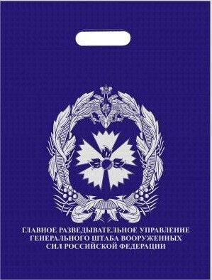 Пакет подарочный ГРУ ГШ ВС РФ 40х50 темно-синий - 10 шт. #1