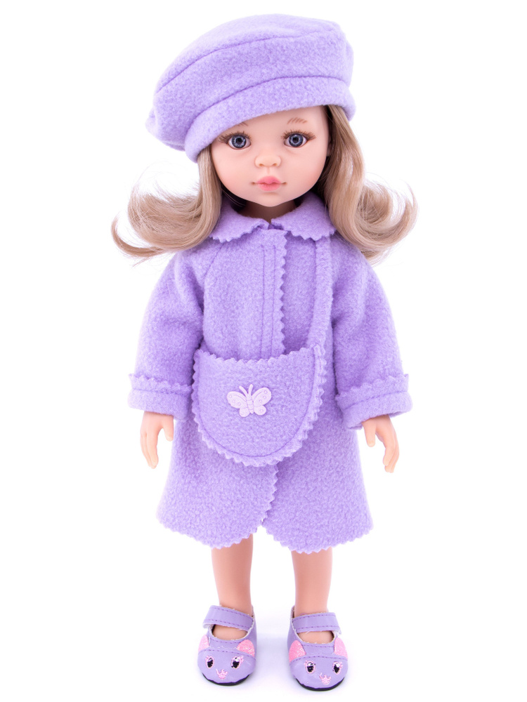 Одежда для куклы Паола Рейна 32 см: пальто, берет и сумочка  #1