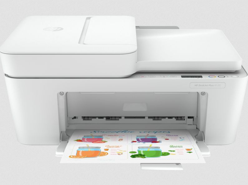 МФУ струйное HP DeskJet Plus 4120 All-in-One / 3XV14B формат печати A4, интерфейс USB, Wi-Fi, цвет белый #1