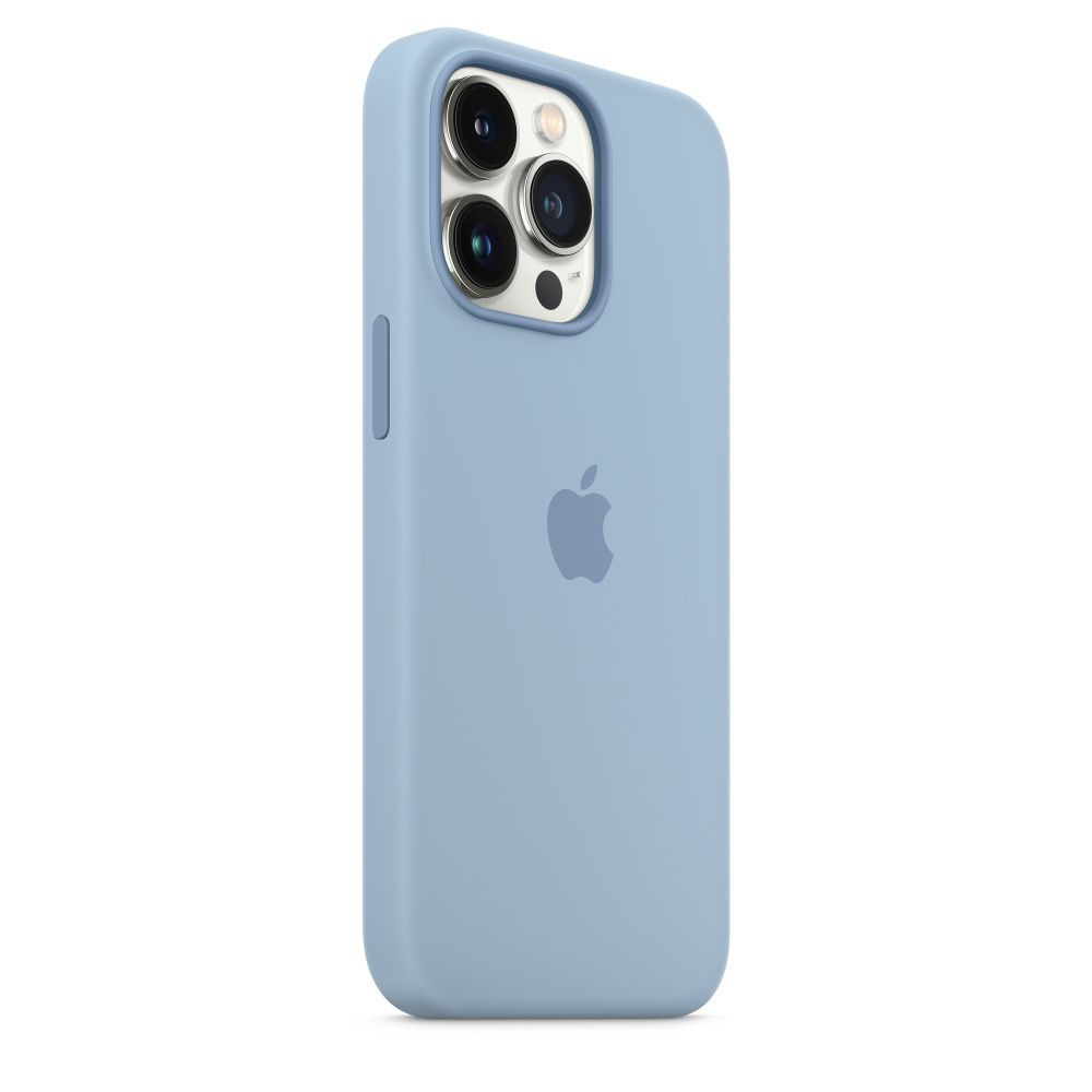 Силиконовый чехол MagSafe для iPhone 13 Pro Max / с анимация / Silicone Case with MagSafe / голубой (blue #1