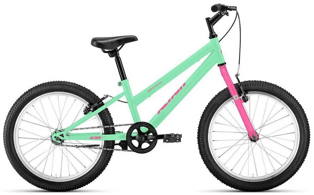 Велосипед ALTAIR MTB HT 20 LOW (20" 1 ск. рост. 10.5") 2022, мятный/розовый, IBK22AL20085  #1