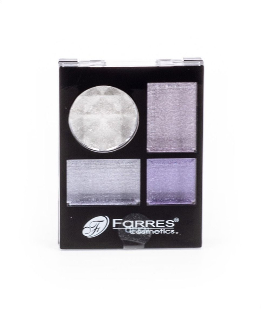 Farres cosmetics / Фаррес косметикс Тени для век сухие перламутровые, тон 07 сиреневые, 4 цвета в палетке #1
