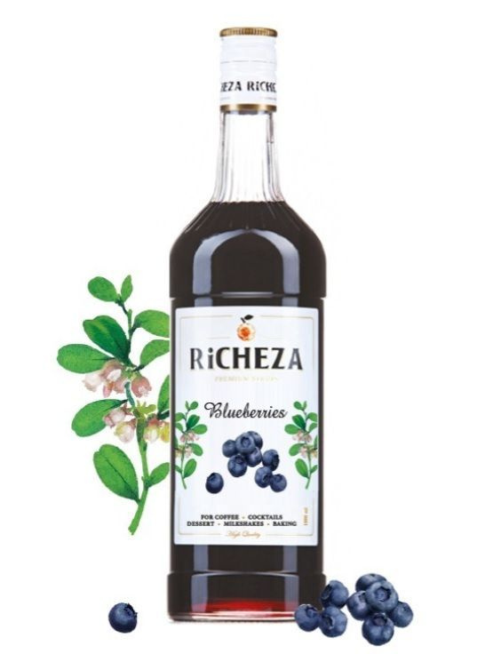 Сироп RICHEZA Черника для кофе, коктейлей, десертов, лимонадов и мороженого, 1 л  #1