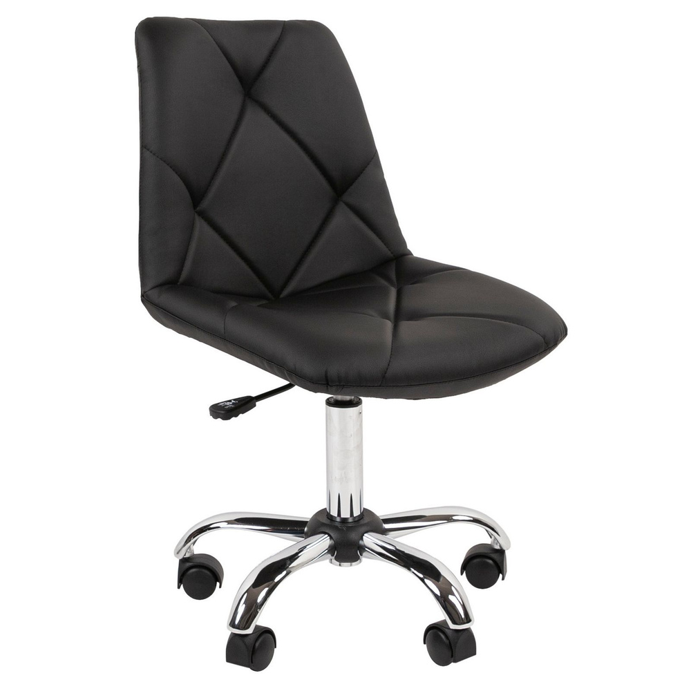 Компьютерное кресло для дома и офиса без подлокотников CHAIRMAN 002, экокожа, черный  #1