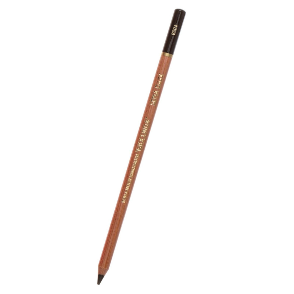 Сепия в карандаше 4.2 мм Koh-I-Noor GIOCONDA 8804, коричневая, тёмная, лаковый корпус, 175 мм  #1