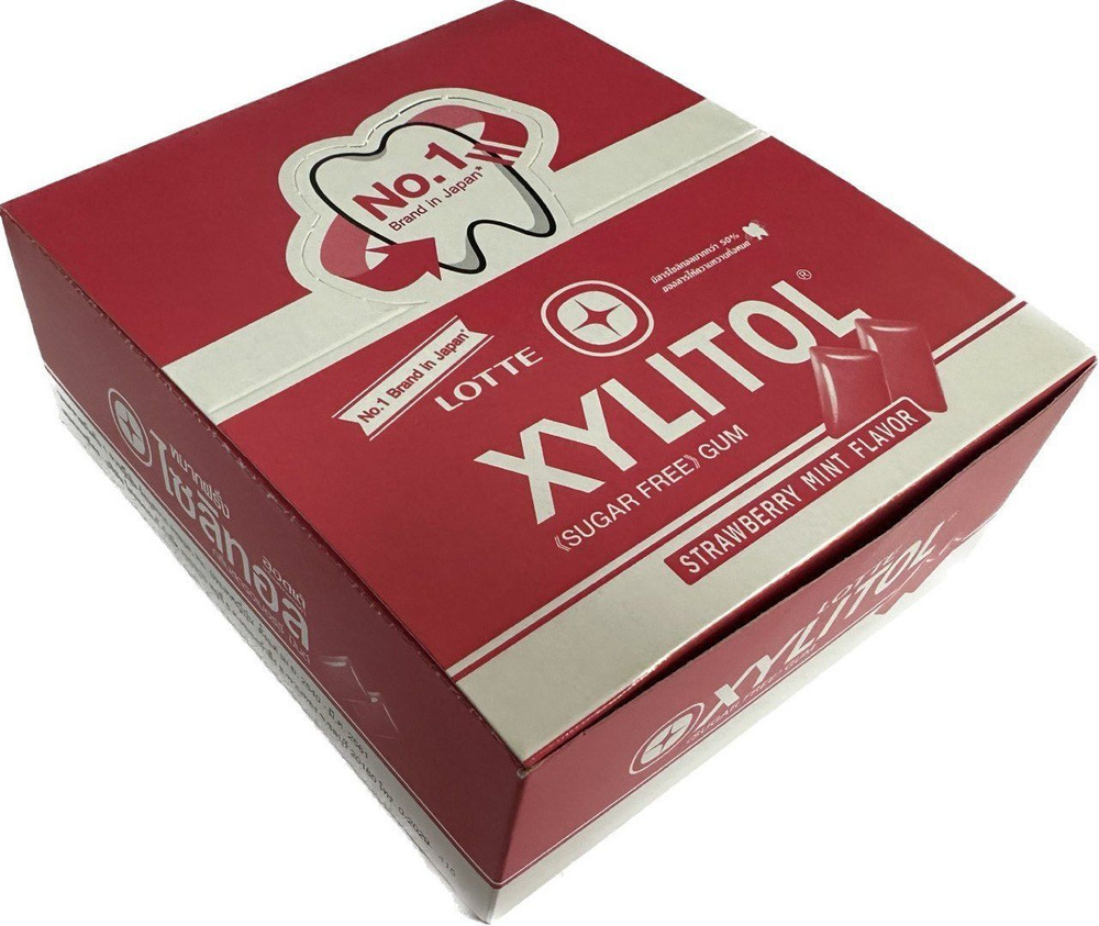 Резинка жевательная Xylitol Strawberry Mint "Клубника и мята", Thai ...