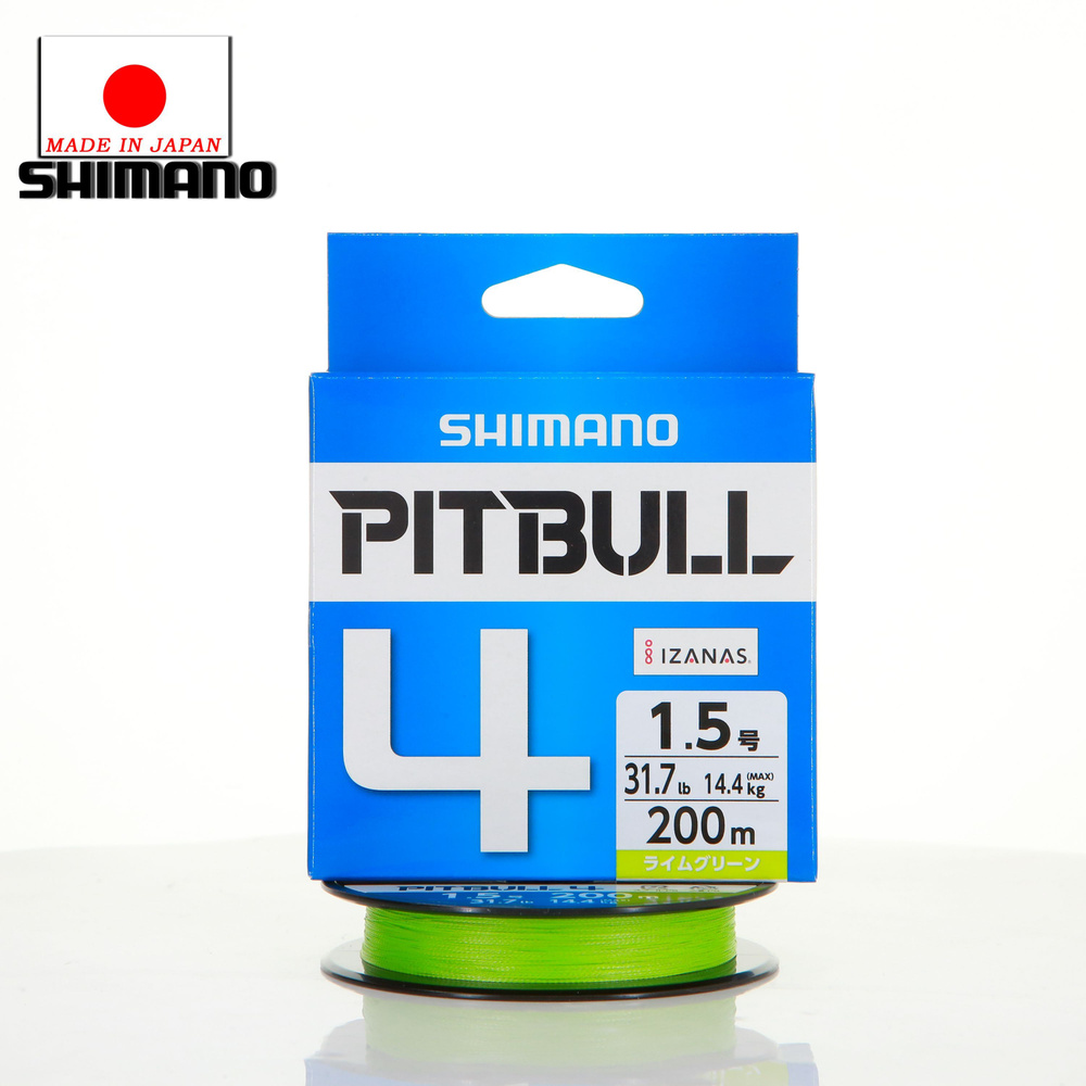 Шнур Shimano PL-M64R Pitbull 4 200m #1.5 Lime Green #1