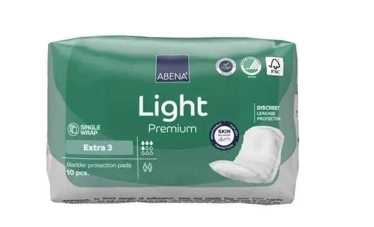 Abena Прокладки одноразовые для взрослых Light Extra 3, 10 штук в упаковке, 1 уп.  #1