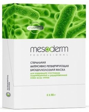 MESODERM Стерильная Интенсивно регенерирующая биоцеллюлозная маска для лица после процедур мезотерапии, #1