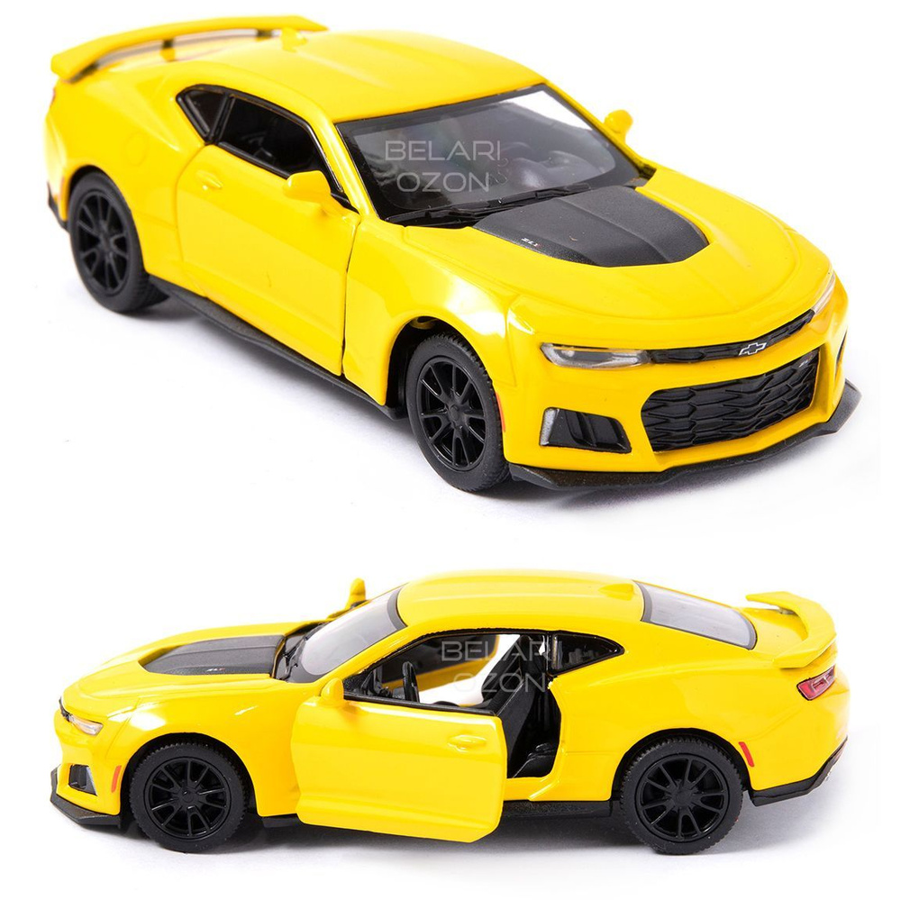 Машинка металлическая Kinsmart 1:38 2017 Chevrolet Camaro ZL1 (Шевроле Камаро) KT5399D инерционная, двери #1