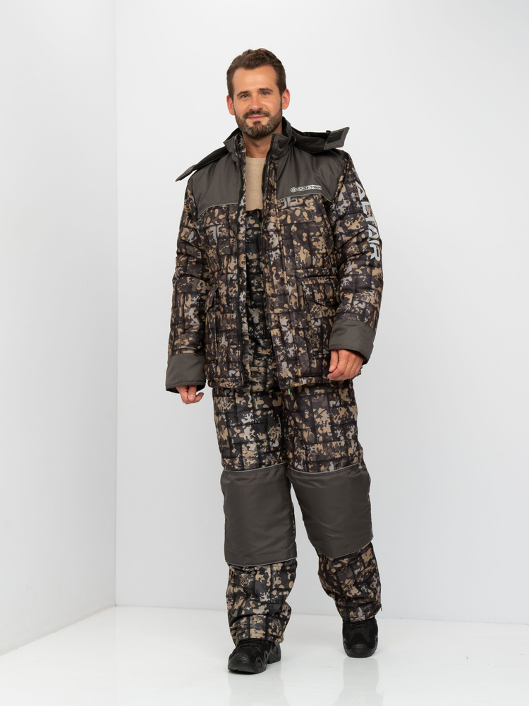 Костюм тактический мужской зимний на флисе Huntsman Альтаир ткань Alova рыболовный, туристический, для #1