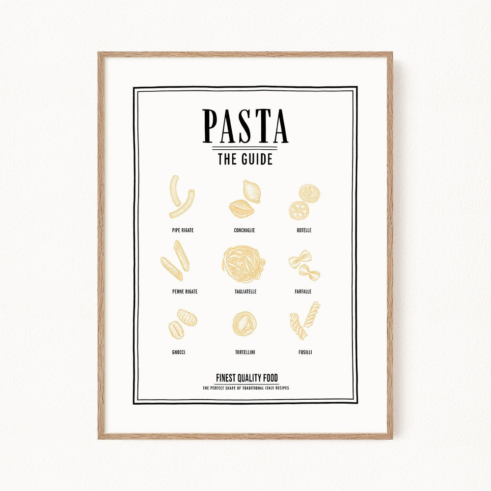 Постер для кухни "Pasta The Guide", 40х50 см #1