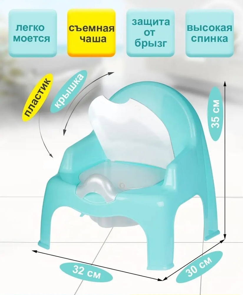 Горшок детский для мальчика, девочки, для детей, ребёнка дорожный пластиковый переносной 023  #1