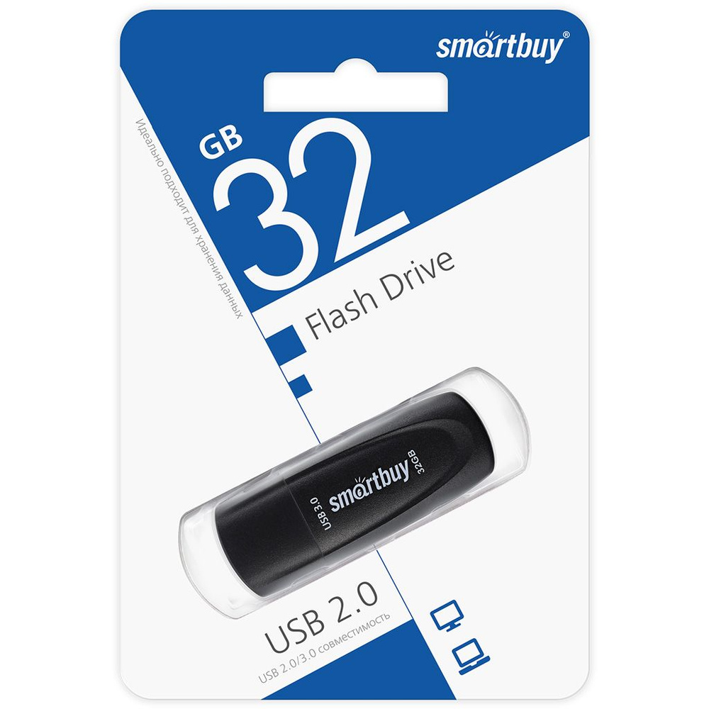 32 ГБ USB Флеш-накопитель Smartbuy Scout 3.0/3.1, черный #1