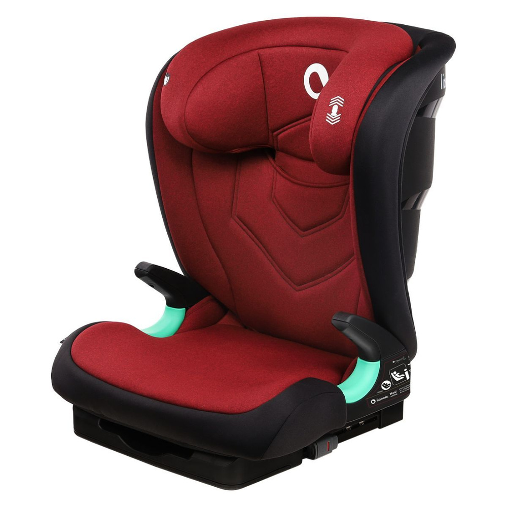 Автокресло детское Lionelo Neal ISOFIX Red Burgundy группа 2-3 (15-36 кг) #1