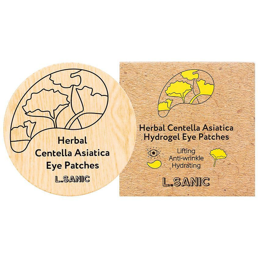 L.SANIC Патчи гидрогелевые с экстрактом центеллы (Herbal Centella Asiatica Eye Patches) 60 шт.  #1